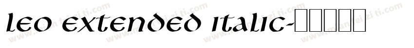 Leo Extended Italic字体转换